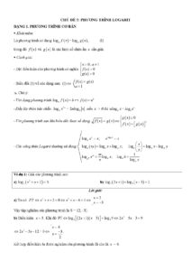 chuyen-de-phuong-trinh-logarit-toan-12 - Trang 1