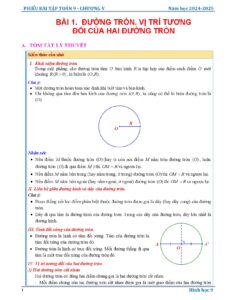 phieu-bai-tap-toan-9-chuong-duong-tron-nam-hoc-2024-2025 - Trang 1