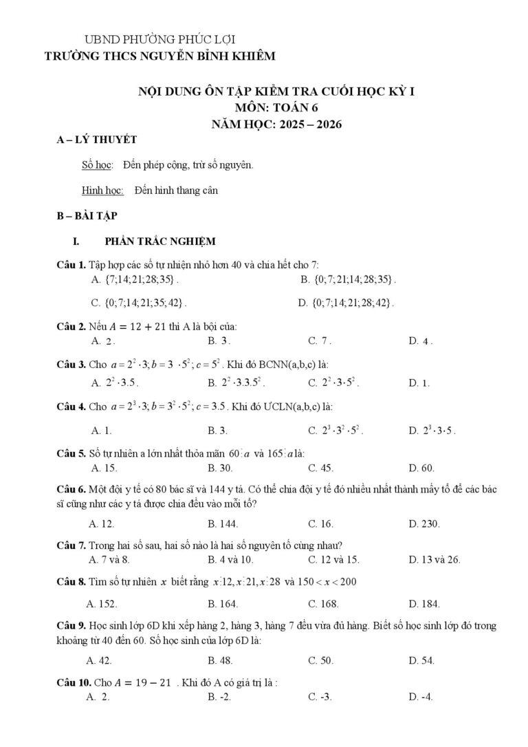 de-cuong-on-tap-kiem-tra-cuoi-hoc-ky-1-toan-lop-6-nam-hoc-2025-2026-truong-thcs-nguyen-binh-khiem - Trang 1