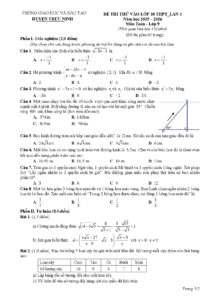 de-thi-thu-toan-tuyen-sinh-vao-lop-10-thpt-nam-2025-2026-huyen-truc-ninh - Trang 1