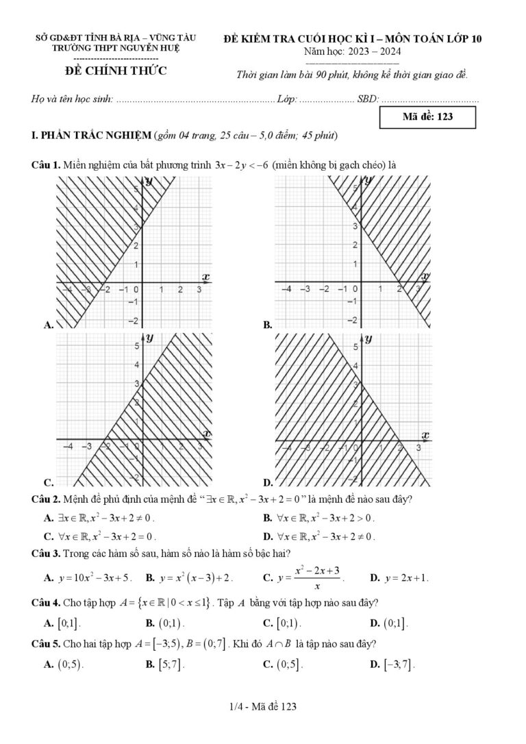de-kiem-tra-cuoi-hoc-ky-1-mon-toan-10-nam-hoc-2023-2024-truong-thpt-nguyen-hue - Trang 1