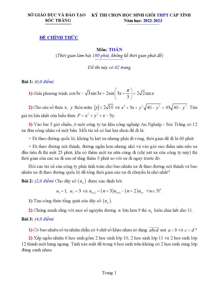 de-thi-chon-hoc-sinh-gioi-toan-lop-12-cap-tinh-nam-hoc-2022-2023-tinh-soc-trang - Trang 1