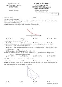 de-kiem-tra-giua-hoc-ky-2-toan-11-truong-thpt-chuyen-hung-vuong-nam-2023-2024 - Trang 1