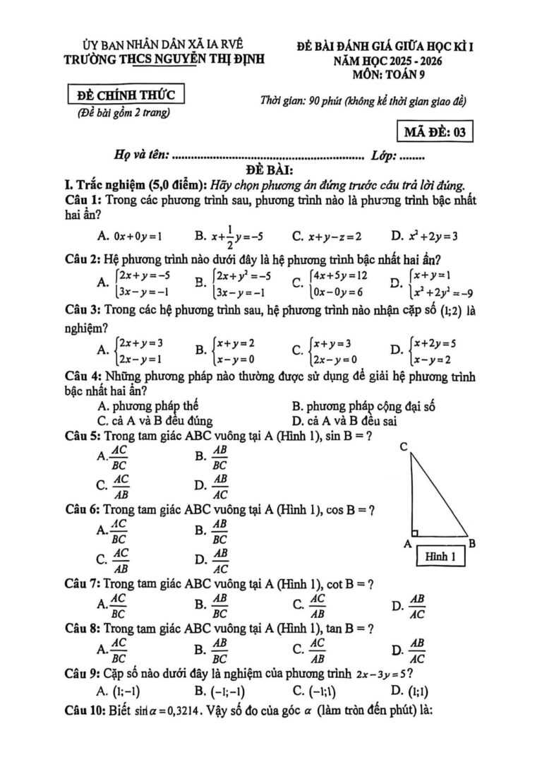 de-thi-giua-hoc-ky-1-toan-lop-9-nam-hoc-2025-2026-truong-thcs-nguyen-thi-dinh - Trang 1