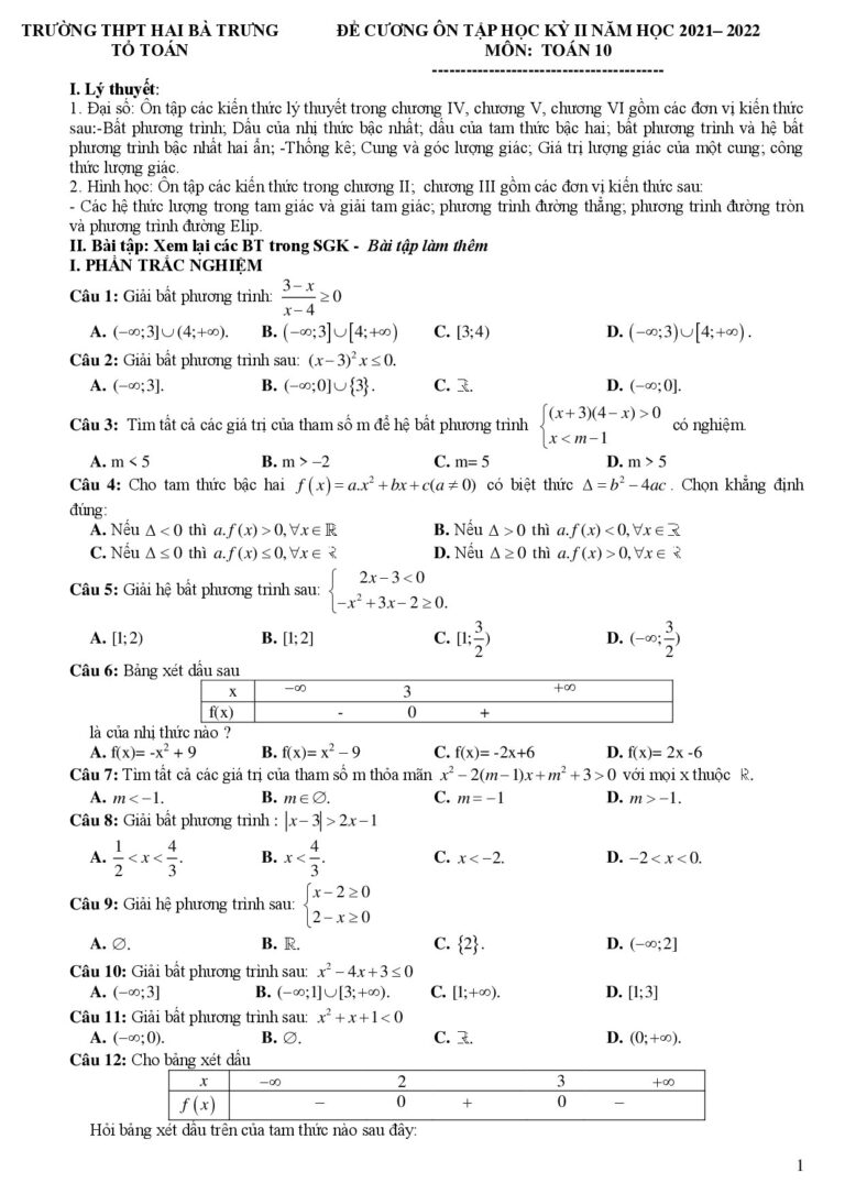 de-cuong-on-tap-cuoi-hoc-ky-2-mon-toan-10-nam-hoc-2021-2022-truong-thpt-hai-ba-trung - Trang 1