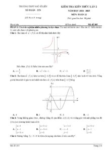 de-kiem-tra-kien-thuc-toan-12-lan-2-nam-hoc-2024-2025-truong-thpt-ngo-si-lien-ma-de-105 - Trang 1