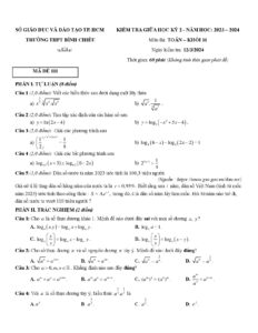 de-kiem-tra-giua-hoc-ky-2-toan-lop-11-truong-thpt-binh-chieu-nam-hoc-2023-2024 - Trang 1