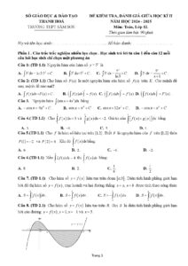 de-kiem-tra-giua-hoc-ky-ii-toan-12-nam-2024-2025-truong-thpt-sam-son - Trang 1