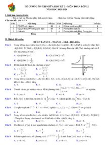 de-cuong-on-tap-giua-hoc-ky-2-mon-toan-lop-12-nam-hoc-2023-2024 - Trang 1