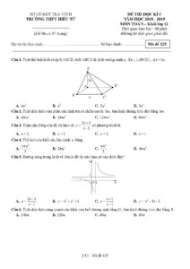 de-thi-hoc-ky-1-toan-lop-12-nam-hoc-2018-2019-truong-thpt-hieu-tu - Trang 1