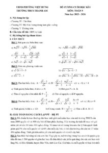 de-cuong-cuoi-hoc-ky-1-toan-lop-9-nam-2025-2026-truong-thcs-thanh-am - Trang 1