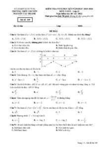 de-kiem-tra-cuoi-hoc-ky-1-toan-12-nam-hoc-2023-2024-truong-thpt-chuyen-nguyen-tat-thanh - Trang 1