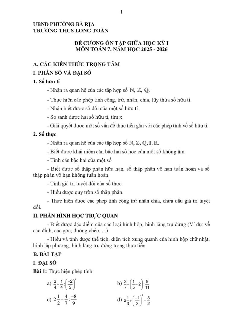 de-cuong-on-tap-giua-hoc-ky-i-mon-toan-lop-7-nam-hoc-2025-2026 - Trang 1
