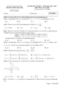 de-thi-thu-thpt-mon-toan-lop-12-nam-hoc-2024-2025-truong-thpt-gio-linh - Trang 1
