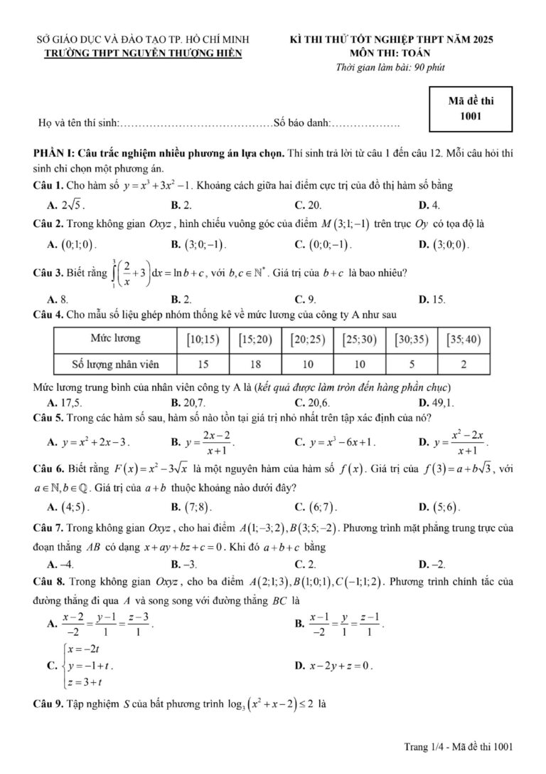 de-thi-thu-tot-nghiep-thpt-mon-toan-nam-2025-truong-thpt-nguyen-thuong-hien - Trang 1