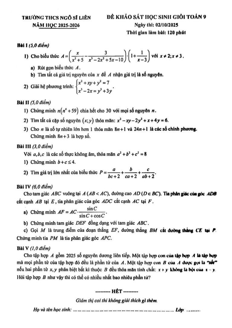 de-thi-khao-sat-chat-luong-hoc-sinh-gioi-toan-lop-9-truong-thcs-ngo-si-lien-nam-2025-2026 - Trang 1