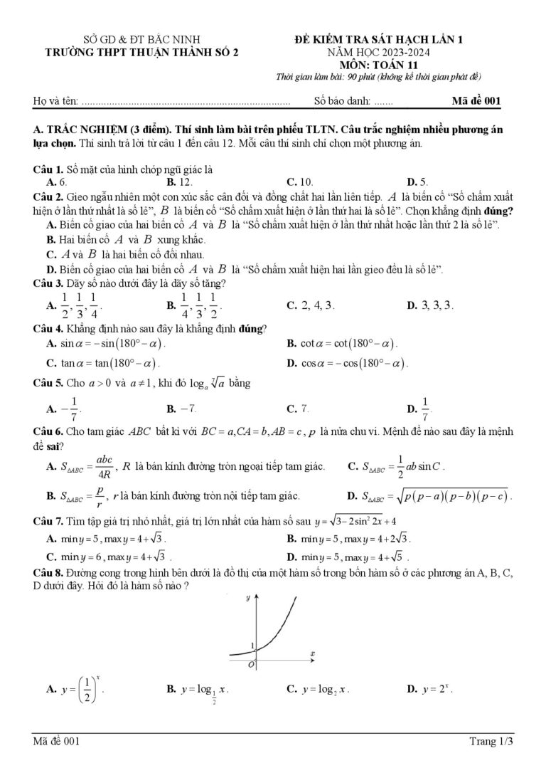 de-kiem-tra-sat-hach-lan-1-mon-toan-lop-11-nam-hoc-2023-2024-truong-thpt-thuan-thanh-so-2 - Trang 1