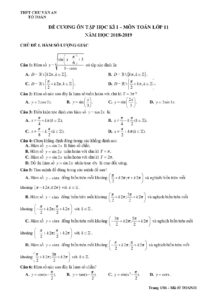de-cuong-on-tap-hoc-ky-1-toan-lop-11-truong-thpt-chu-van-an-nam-2018-2019 - Trang 1