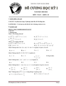 de-cuong-on-tap-hoc-ky-1-toan-10-nam-hoc-2020-2021-truong-thpt-xuan-dinh - Trang 1
