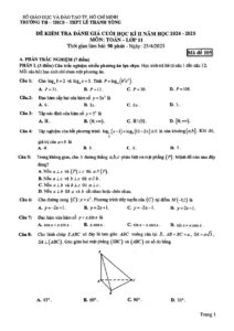 de-kiem-tra-hoc-ky-2-toan-lop-11-nam-hoc-2024-2025-truong-le-thanh-tong - Trang 1
