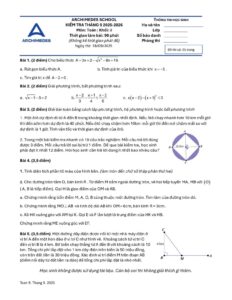 de-kiem-tra-thang-9-toan-lop-9-nam-2025-2026-archimedes-school - Trang 1