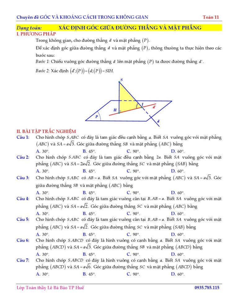 chuyen-de-xac-dinh-goc-giua-duong-thang-va-mat-phang-toan-11 - Trang 1