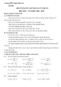 de-cuong-on-tap-kiem-tra-cuoi-hoc-ky-1-mon-toan-lop-11-chuong-trinh-chuan-nam-hoc-2022-2023 - Trang 1
