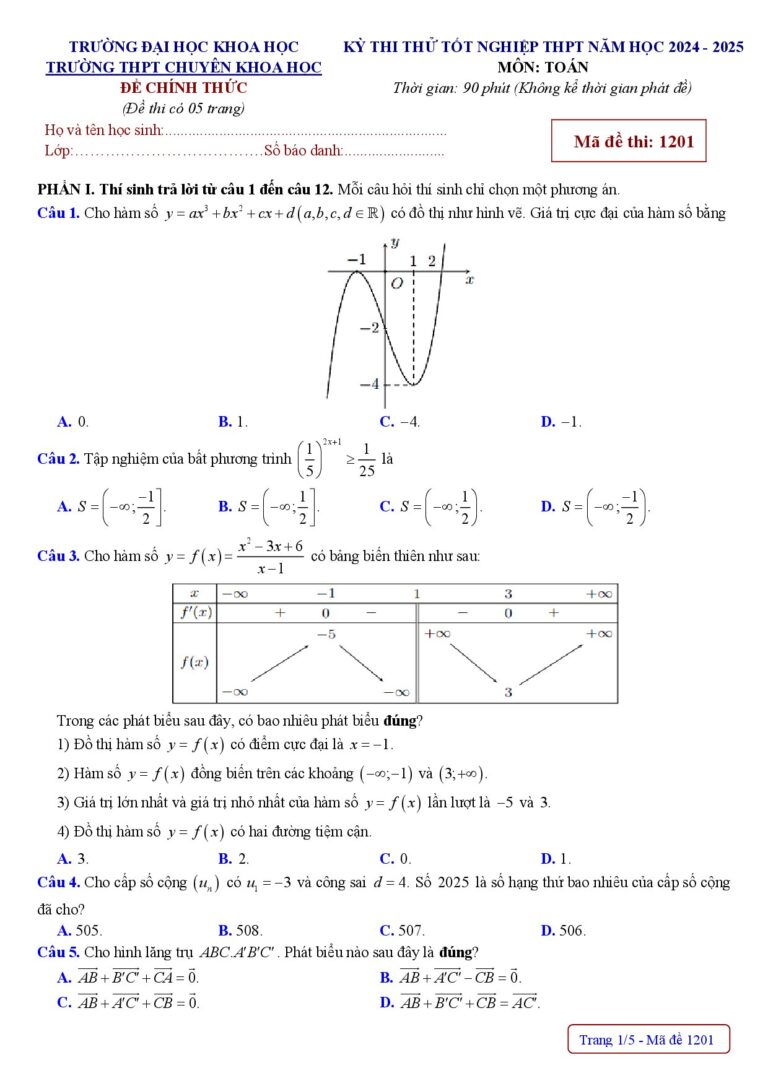 de-thi-thu-tot-nghiep-thpt-mon-toan-nam-hoc-2024-2025-ma-de-1201 - Trang 1