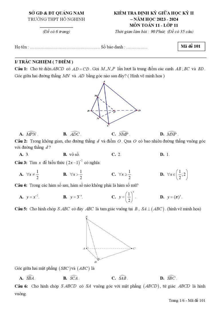 de-kiem-tra-giua-hoc-ky-2-toan-11-nam-hoc-2023-2024-truong-thpt-ho-nghinh - Trang 1