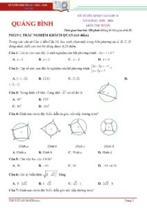 de-thi-tuyen-sinh-vao-lop-10-mon-toan-nam-hoc-2025-2026-tinh-quang-binh - Trang 1