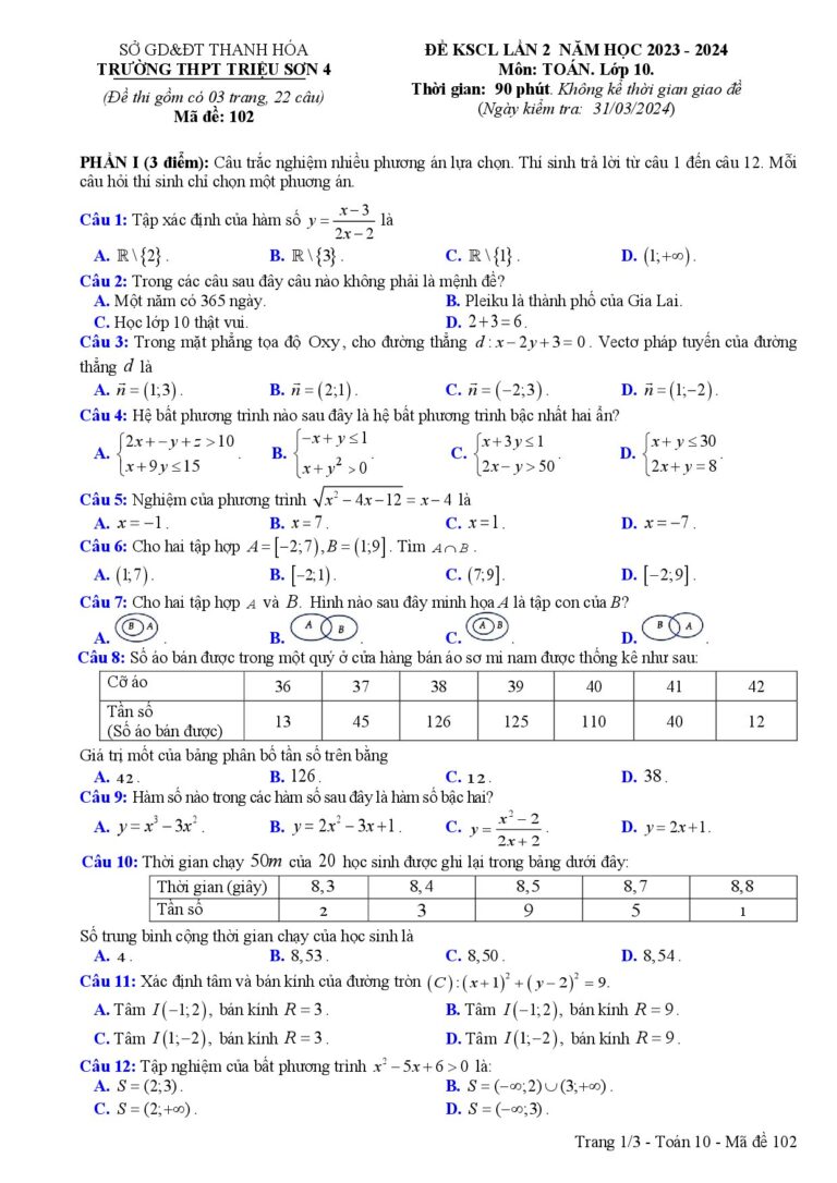de-khao-sat-chat-luong-mon-toan-lop-10-nam-hoc-2023-2024-truong-thpt-trieu-son-4 - Trang 1