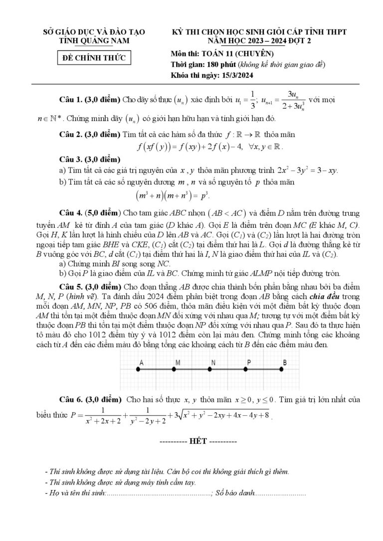 de-thi-chon-hoc-sinh-gioi-toan-11-chuyen-cap-tinh-nam-hoc-2023-2024-dot-2-so-giao-duc-quang-nam - Trang 1