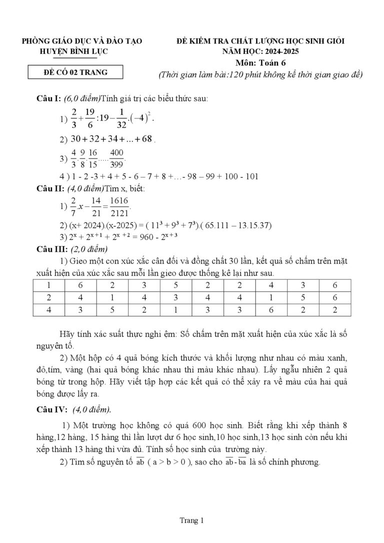 de-kiem-tra-hoc-sinh-gioi-mon-toan-lop-6-nam-hoc-2024-2025-phong-giao-duc-binh-luc - Trang 1