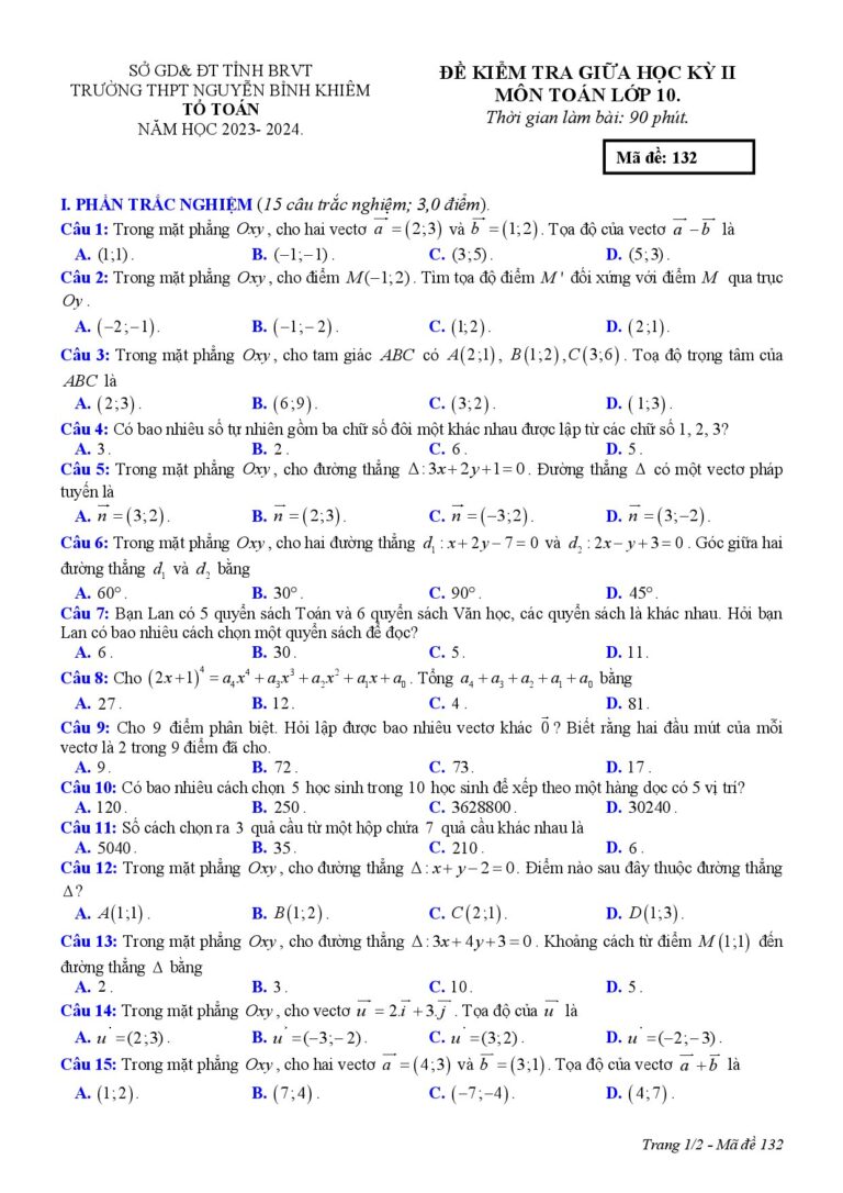 de-kiem-tra-giua-hoc-ky-2-toan-lop-10-nam-2023-2024-truong-thpt-nguyen-binh-khiem - Trang 1