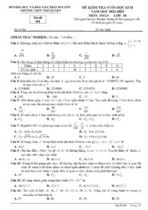 de-kiem-tra-cuoi-hoc-ky-2-mon-toan-10-truong-thpt-ngo-quyen-nam-hoc-2023-2024 - Trang 1