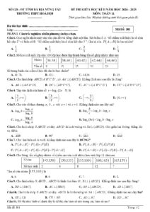 de-thi-giua-hoc-ky-2-toan-11-nam-2024-2025-truong-thpt-hoa-hoi - Trang 1
