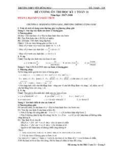 de-cuong-on-thi-hoc-ky-1-mon-toan-lop-11-nam-hoc-2017-2018-truong-thpt-yen-dung-so-3-bac-giang - Trang 1