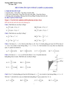 de-cuong-on-tap-cuoi-ky-2-toan-lop-12-nam-2024-2025-truong-thpt-trung-vuong - Trang 1
