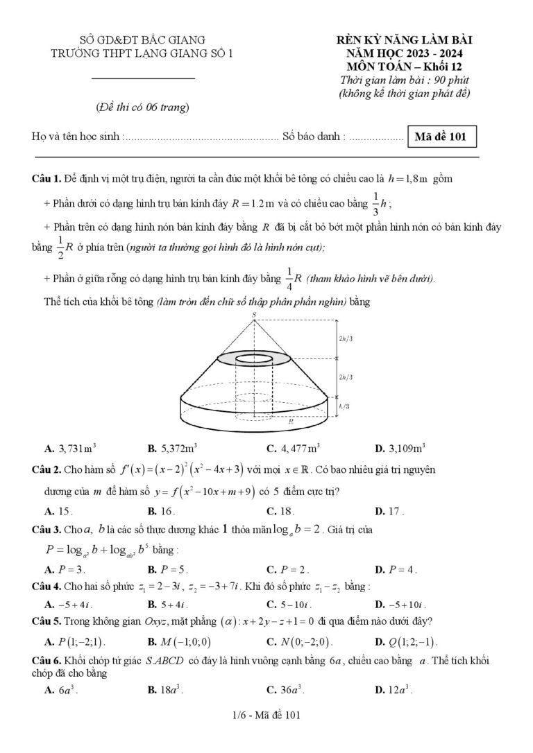 de-ren-ky-nang-lam-bai-toan-12-nam-hoc-2023-2024-truong-thpt-lang-giang-so-1 - Trang 1