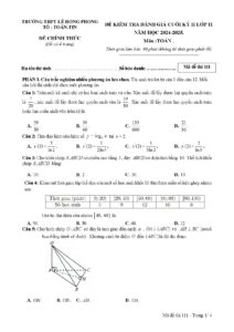 de-kiem-tra-cuoi-ky-2-toan-lop-11-nam-hoc-2024-2025-truong-thpt-le-hong-phong - Trang 1