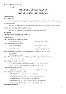 de-cuong-on-tap-toan-10-cuoi-hoc-ky-2-nam-2023-2024-truong-thpt-chuyen-bao-loc - Trang 1