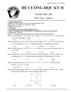 de-cuong-hoc-ky-2-toan-11-nam-2024-2025-truong-thpt-xuan-dinh - Trang 1
