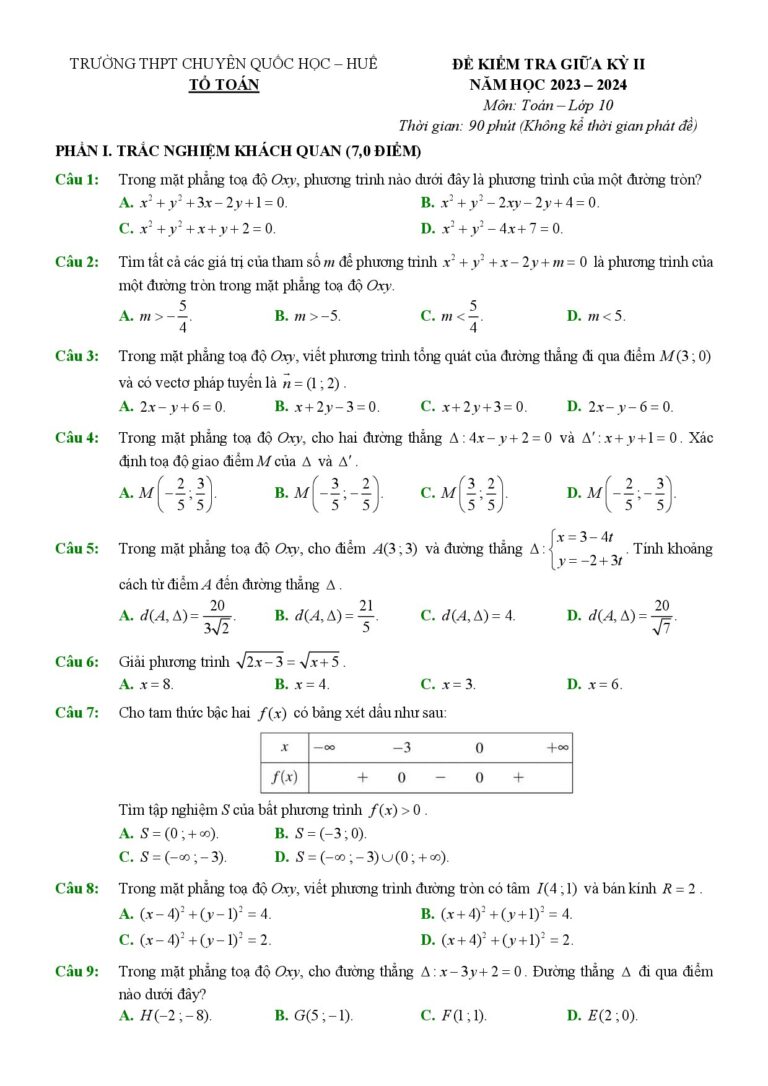 de-kiem-tra-giua-ky-ii-toan-lop-10-nam-hoc-2023-2024-truong-thpt-chuyen-quoc-hoc-hue - Trang 1