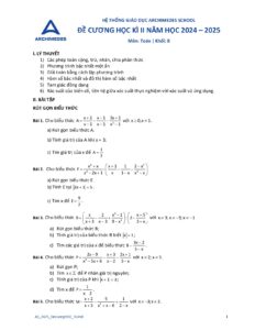de-cuong-on-tap-cuoi-hoc-ky-2-mon-toan-lop-8-nam-hoc-2024-2025-he-thong-giao-duc-archimedes-school - Trang 1