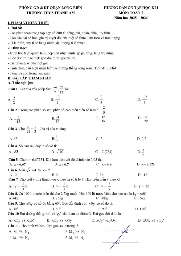 huong-dan-on-tap-hoc-ky-1-toan-lop-7-nam-hoc-2025-2026-truong-thcs-thanh-am - Trang 1