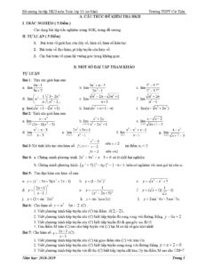 de-cuong-on-tap-hoc-ky-2-toan-11-co-ban-truong-thpt-cat-tien-nam-hoc-2018-2019 - Trang 1