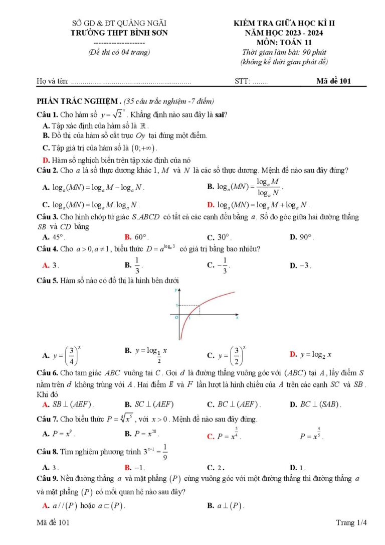 de-kiem-tra-giua-hoc-ky-2-mon-toan-11-nam-hoc-2023-2024-truong-thpt-binh-son - Trang 1
