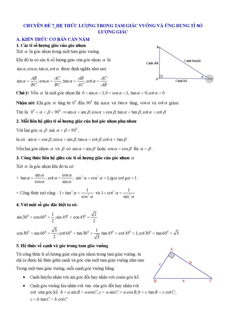 chuyen-de-he-thuc-luong-trong-tam-giac-vuong-va-ung-dung-ti-so-luong-giac-lop-9 - Trang 1