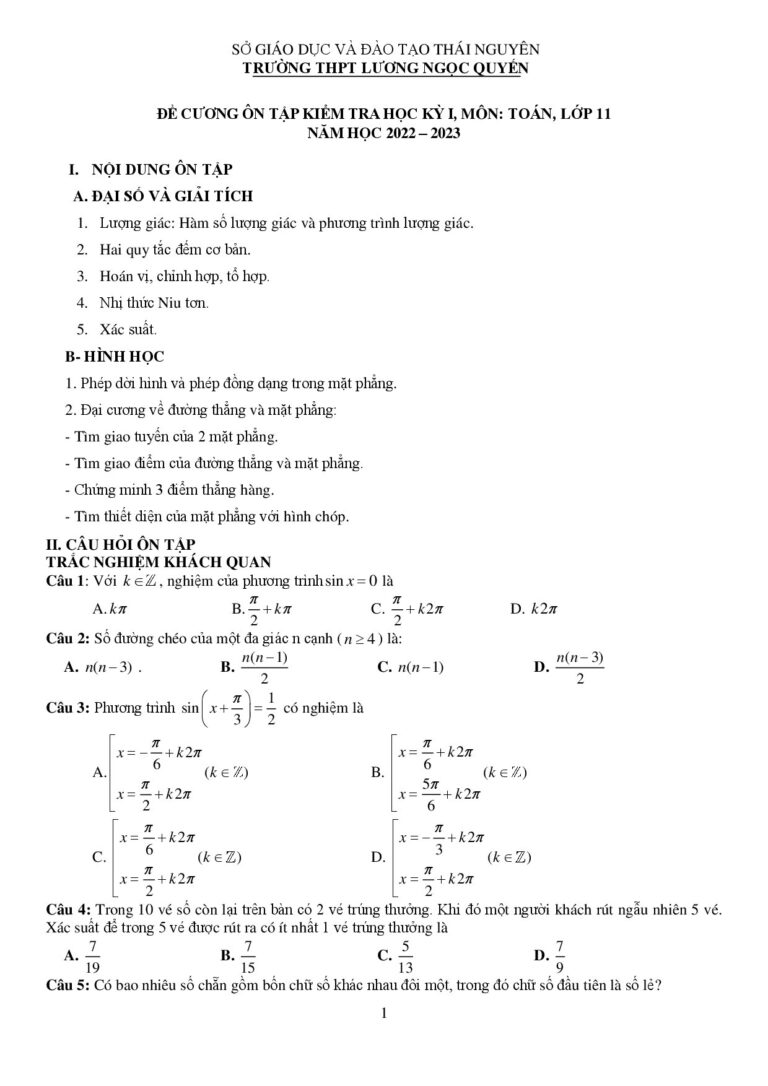 de-cuong-on-tap-cuoi-hoc-ky-1-mon-toan-11-nam-hoc-2022-2023-truong-thpt-luong-ngoc-quyen - Trang 1