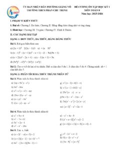 de-cuong-on-tap-hoc-ky-1-mon-toan-lop-8-nam-hoc-2025-2026-truong-thcs-phan-chu-trinh - Trang 1